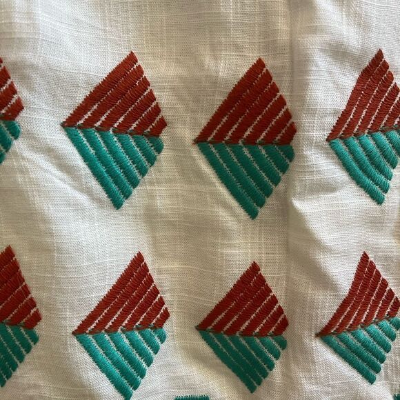 THML Linen Embroidered Tribal Print Mini Skirt sz S EUC - Picture 2 of 5